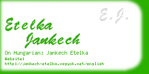 etelka jankech business card